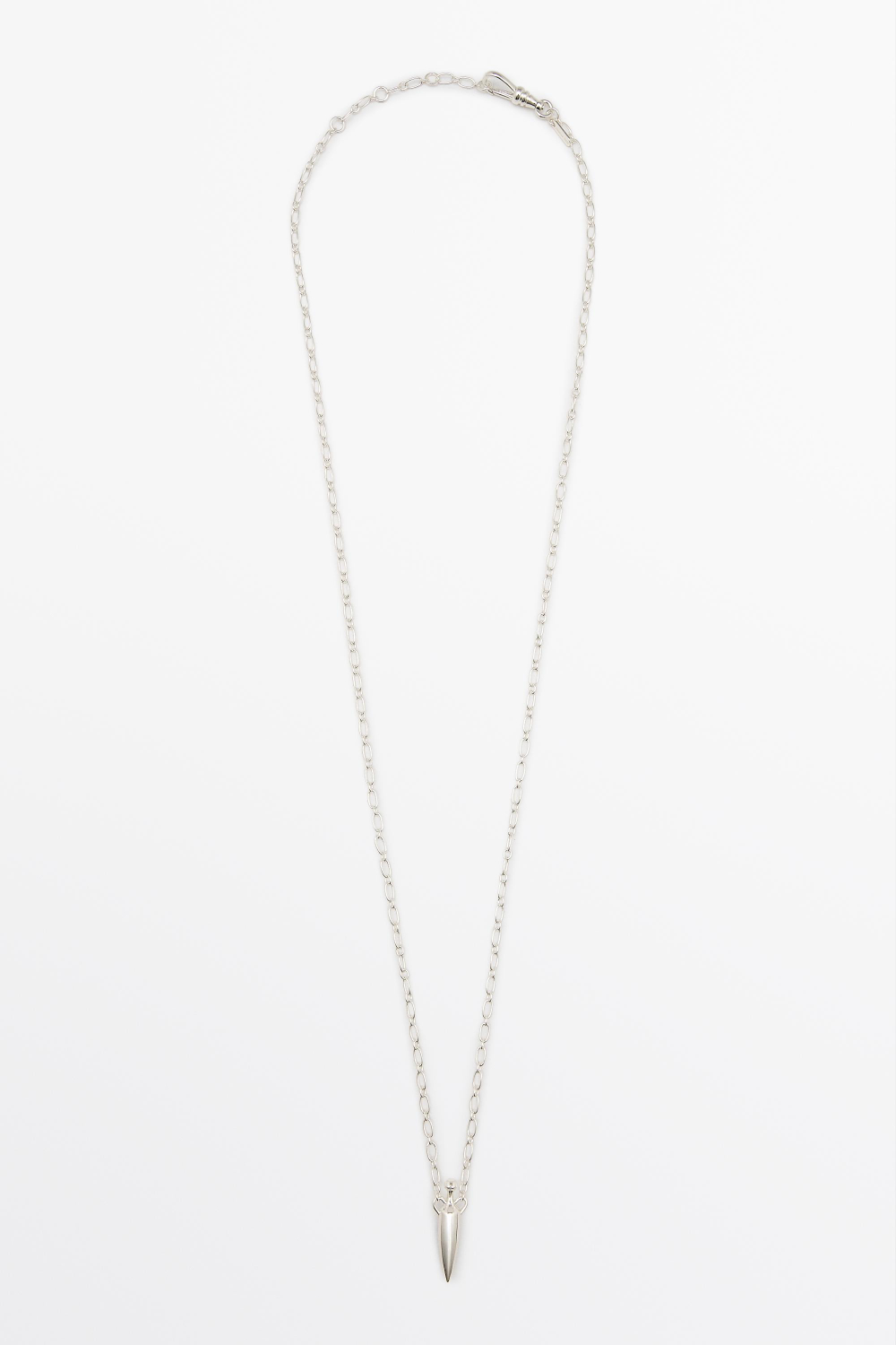 Massimo Dutti Колье с подвеской-амфорой, серебряный