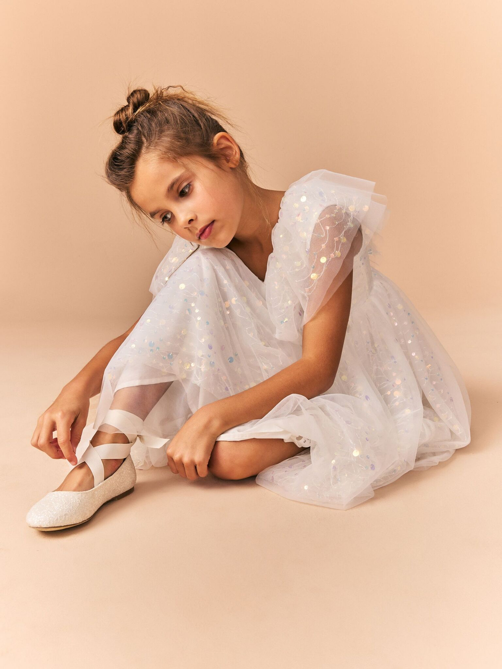 Платье для девочки Next E36-517, Белый