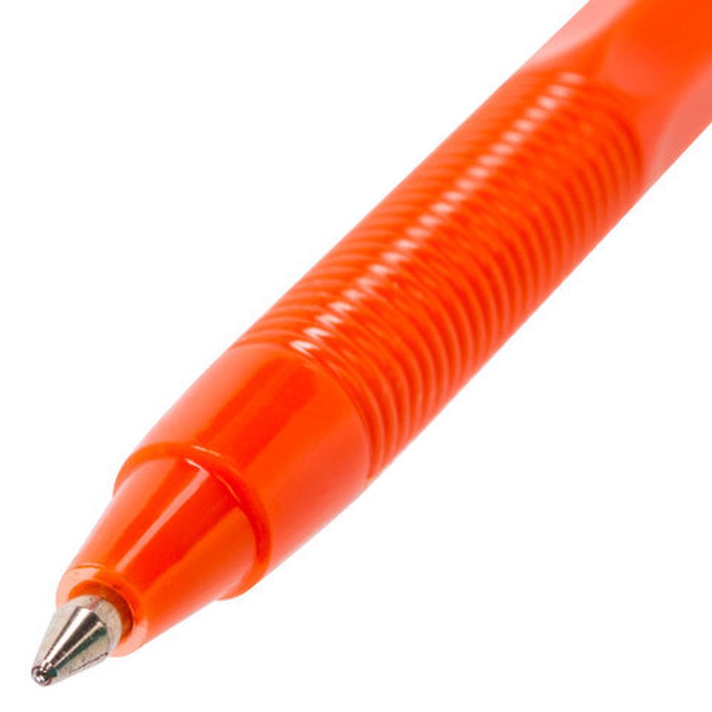 Ручка шариковая масляная STAFF "Basic OBP-679", СИНЯЯ, корпус оранжевый, узел 1 мм, линия письма 0,7 мм, 142679