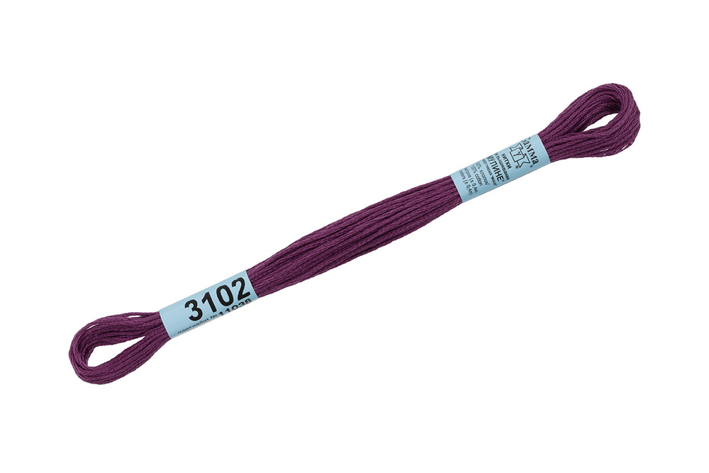 Мулине "Gamma", 100% хлопок , 8 м, №3102