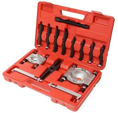 Набор съемников комбинированный 14пр. (сегментного типа: 30-50, 50-75мм, двухлапый: 120мм), в кейсе RockForce##Rock FORCE RF-66611