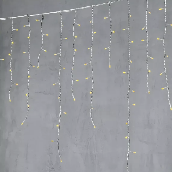 Светодиодная бахрома 5*0,9 м., 348 желтых LED ламп, силиконовый прозрачный провод, Beauty Led (ECC348-10-2Y)