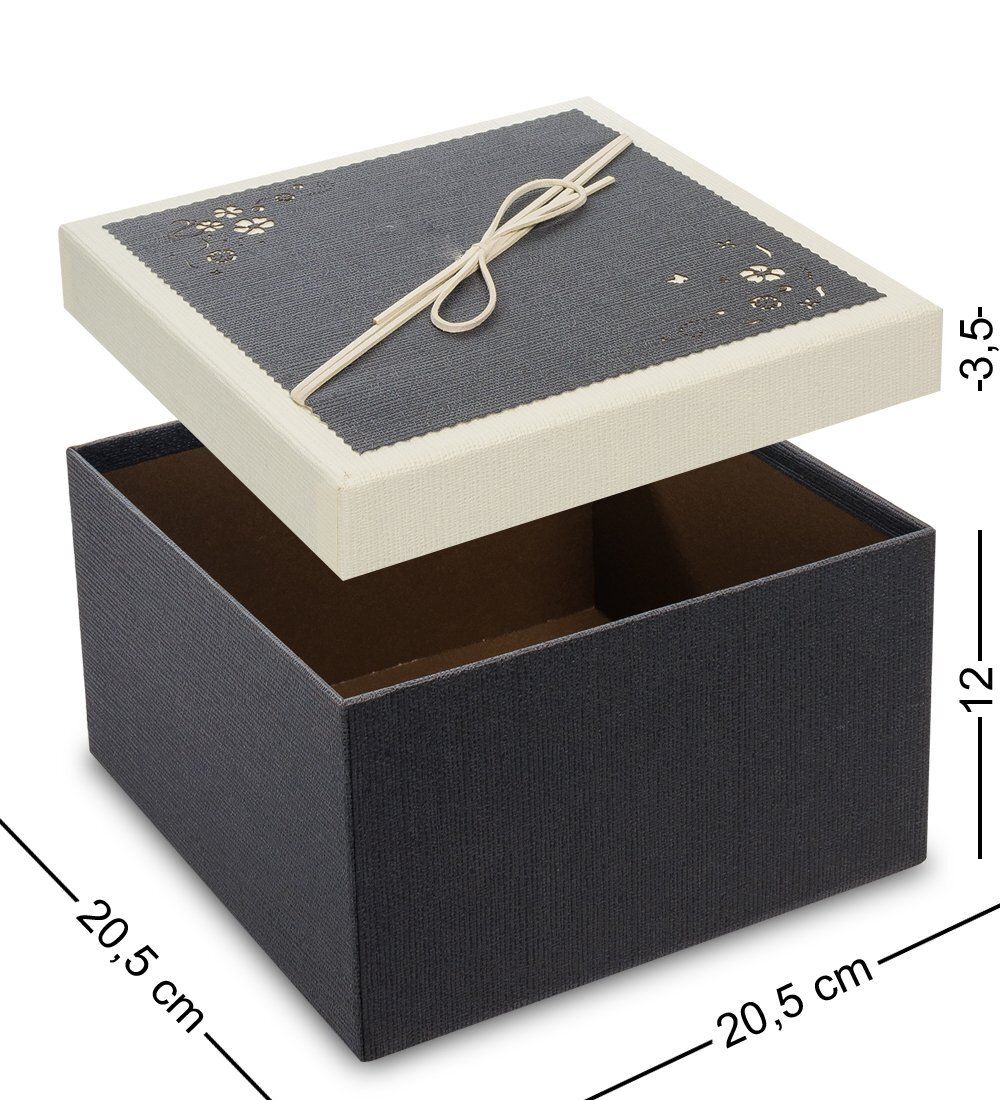 WF-81-A Набор коробок из 3шт «Квадрат» цв.графитовый