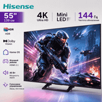 Телевизор Hisense 55U77SL 139см, 4K, Mini LED, HomeOS, 144Гц, HDR, черный