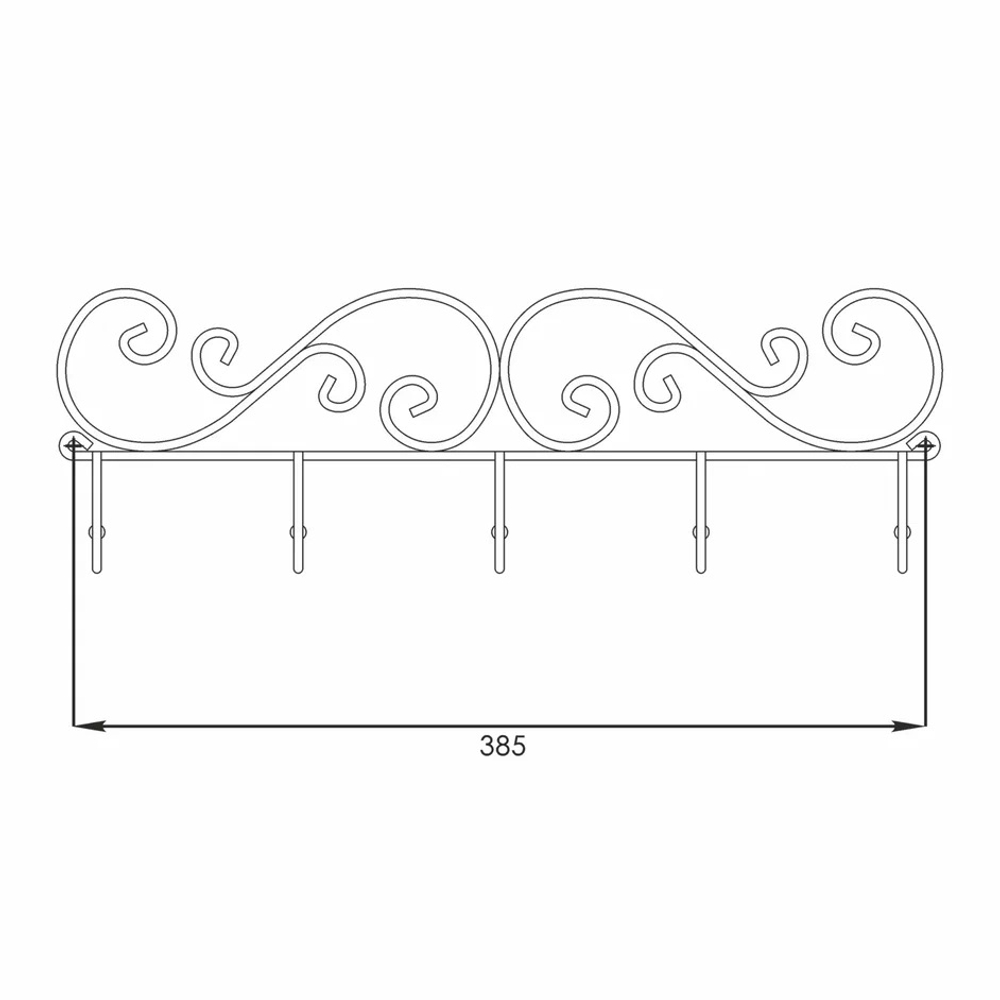 Вешалка  Кружева 5 арт.ВН 276 М (медный антик, в упаковке 10 штук)