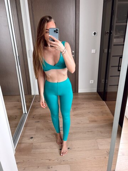 Лосины из хлопка (цвет - изумрудный)