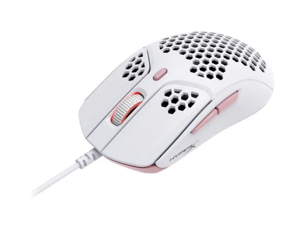 Игровая мышь HyperX Pulsefire Haste, белый/розовый