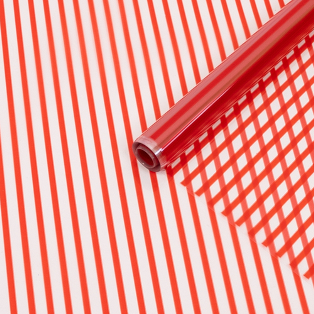 Пленка прозрачная "Полосы узкие" 70см*200гр