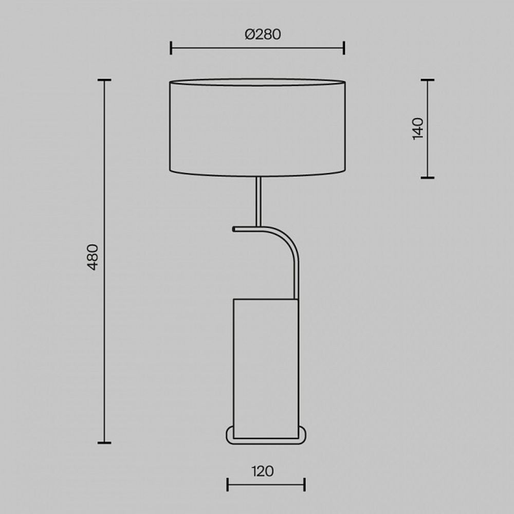Настольная лампа декоративная Maytoni Glamping MOD437TL-02B