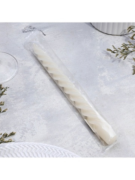 Свеча витая, 2.3×24.5 см, 5 ч, 50 г, слоновая кость