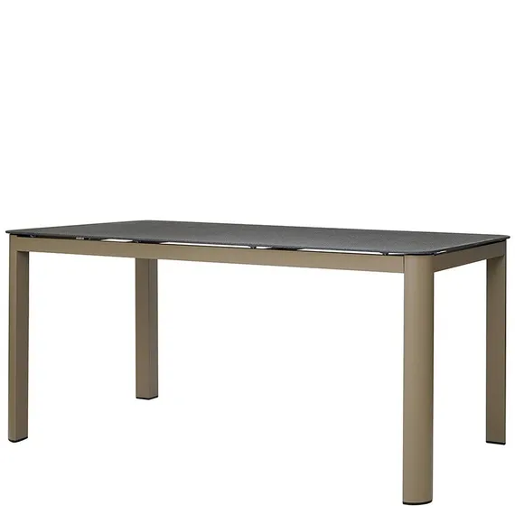 Уличный стол Leif, 160х90х75 см, серо-бежевый