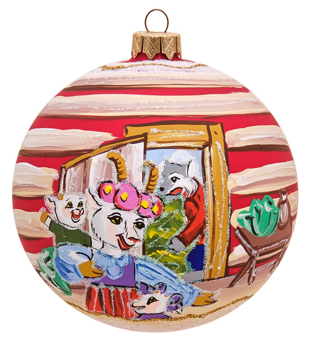 Элита НФШ-1449 Ел.украшение Шар «Волк и семеро козлят» 100 мм