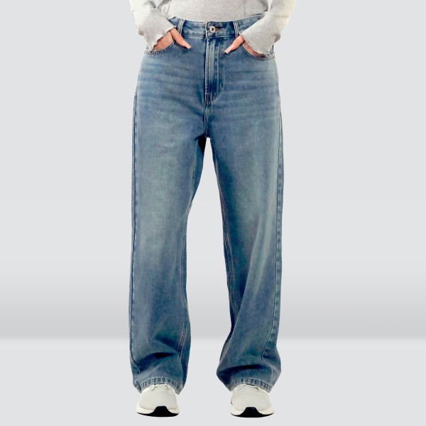 Джинсы женские Средний деним экологичные 4001В-88301 (Длина брюк стандартная)