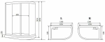 Душевая кабина Timo Comfort T-8802 120х85 стекло матовое