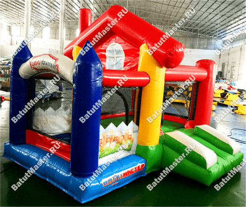 Детский надувной батут "Домик в деревне" 3.5*2.5*2.2 м