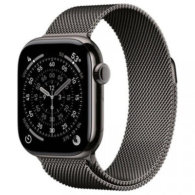 Умные часы Apple Watch Series 11 GPS + Cellular, 46 мм, Slate Titanium, Миланская петля "Slate", S/M (MFD34)