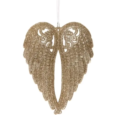 Подвеска «Ангельские крылышки» 11*15 см, темное золото