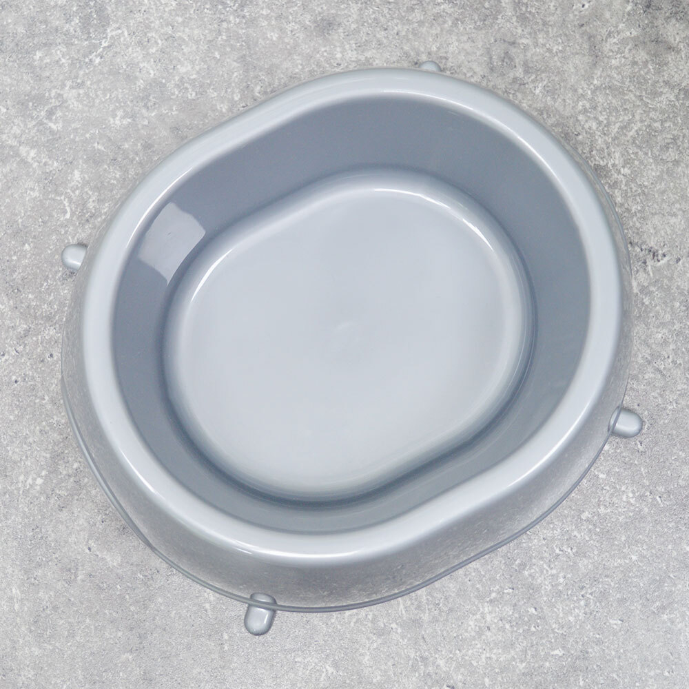 Миска для животных 0,75л овальная 218*200мм, серебристая, №7