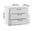 МС Мадера Комод К3М 800*775*420 (лдсп кашемир)