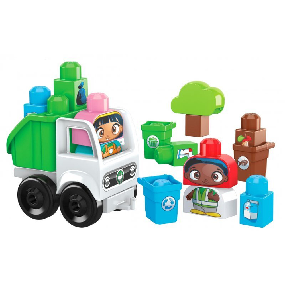 Fisher-Price Mega Bloks - Эко-мусоровоз Набор блоков EKO HDL06