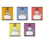 Тетрадь 12л., клетка, Erich Krause скрепка, блок офсет, мелован. картон "Funny Kittens", 5 дизайнов