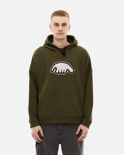 Худи ANTEATER Hoodie-Haki-White-Logo