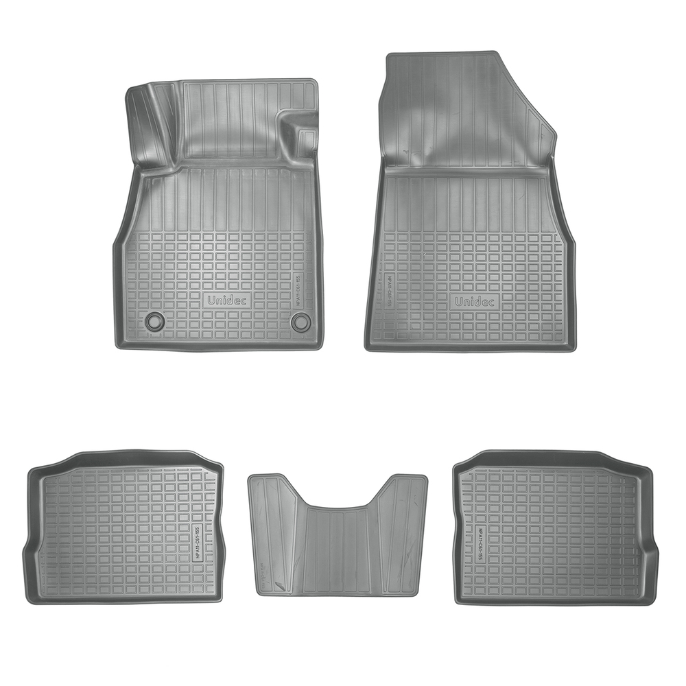 Ковры в салон Norplast/Unidec для Nissan Micra в кузове K14 (2017-), Серый, арт.NPA11-C61-155-G