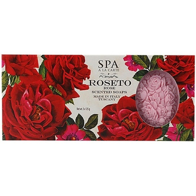 Мыло с ароматом флорентийской розы. Набор 3 шт. «Roseto»