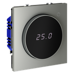 Терморегулятор электронный VOLTUM S70 с индикацией и датчиком, для теплого пола, (сталь)