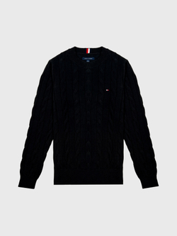 Свитер Tommy Hilfiger Flag Logo Cable Knit Black