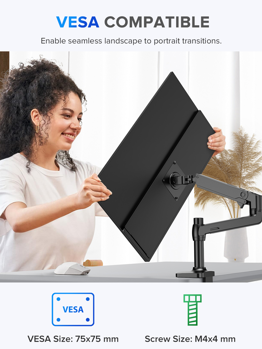 22" Портативный монитор с встроенной подставкой Umax 22 2K IPS 2560х1440, 60 Гц
