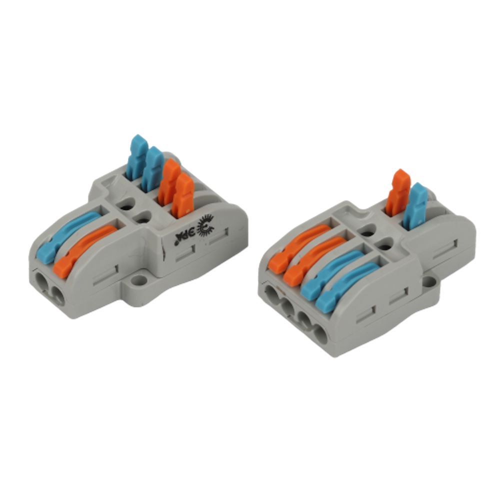 Клемма ЭРА NO-225-406 проходная разветвительная 222-4124 с рычагами 2/4 полюса 0.08-2.5/4 мм2 (упаковка 20 шт.)