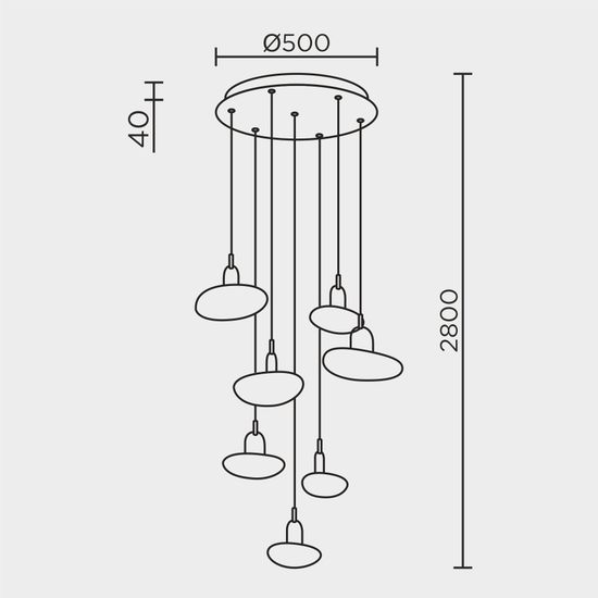 Подвесной светильник MODESTYLE MS.2326.7 BK