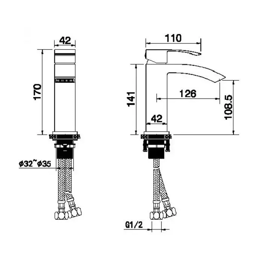 Cмеситель для раковины RIMERO RM1007MG (Матовое золото)