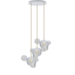 Pendant design lamp   Bolle by Giopato & Coombes (3 lampshade ,  round mount)
