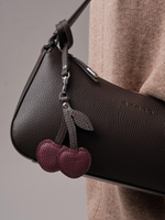 Кожаная сумка багет кросс-боди коричневый шоколад