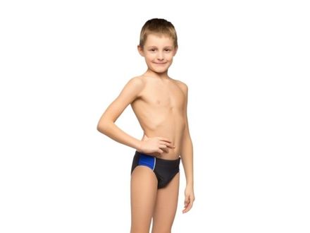 Плавки детские однотонные с боковыми вставками сине-голубые размер 32 Korri :П18-012 #30120