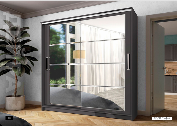 ШКАФ-КУПЕ ДЕЙРА-3 РАЗМЕР 1500*2170*590 И 2000*2170*590 В 3 ЦВЕТАХ