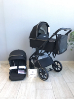 Коляска детская Peppy Tecla 2 в 1 Shadow Black Chrome Edition (Черный)