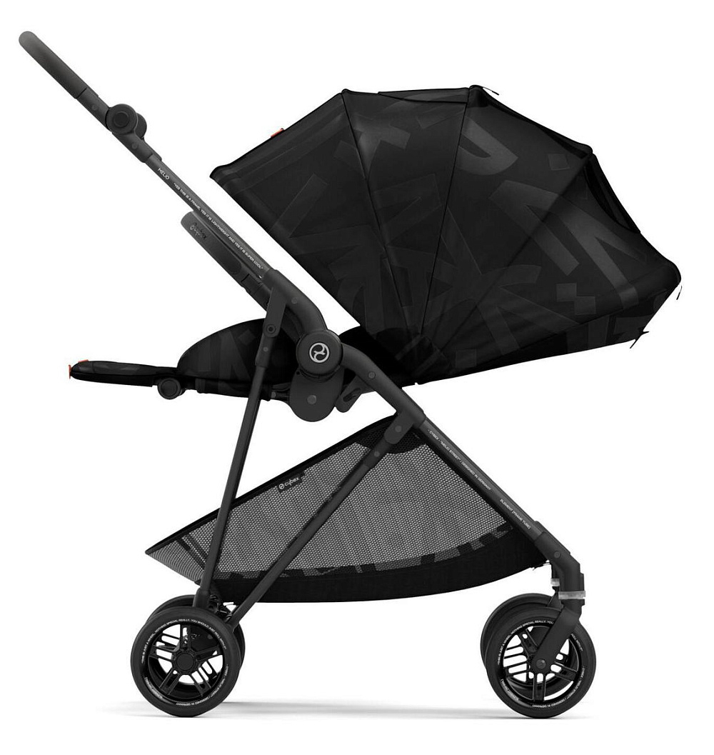 Коляска 2 в 1 Cybex Melio Street Real Black с дождевиком