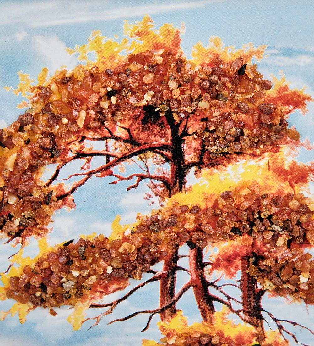 AMB-01/27 Картина «Отражение мечты» (с янтарной крошкой) пласт.рамка 33х42см