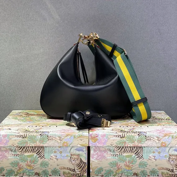 Большая сумка через плечо Gucci Attache черный