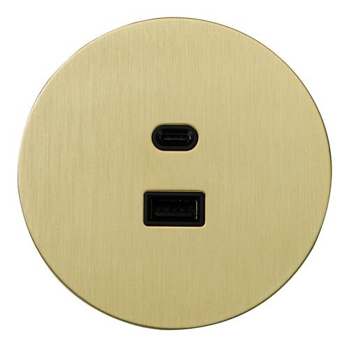 USB розетка (тип A+C), золото, Salvador, EU040112