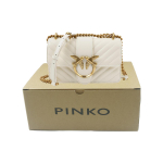 Сумка Pinko Quilt Classic Rhombus Chain Shoulder Strap Sheepskin Bird Swallow Bag Shoulder Messenger Bag Mini Women's White, 1P22JU-Y7SQ-Z14Q