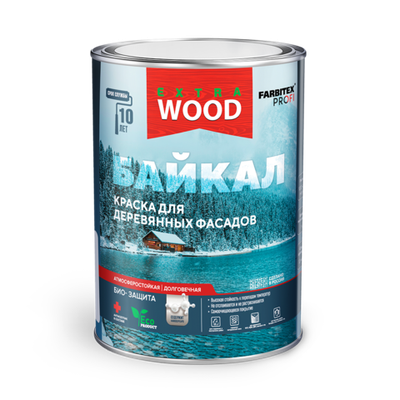 Краска для  деревянных фасадов и интерьеров Байкал  Нерпа  0,75л  FARBITEX  PROFI  WOOD  EXTRA