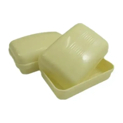 Мыльница закрытая желтая