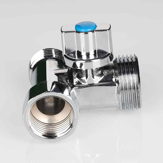 Тройник с шаровым краном Valtec VT.256.N.04 1/2"х3/4"х1/2"
