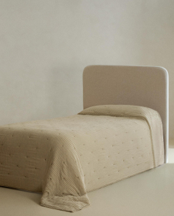 Zara Home покрывало детское из хлопка, зелёный, в полоску
