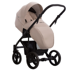 Детская коляска Bebetto Magnum Light Pro 2 в 1 01 св.бежевая кожа