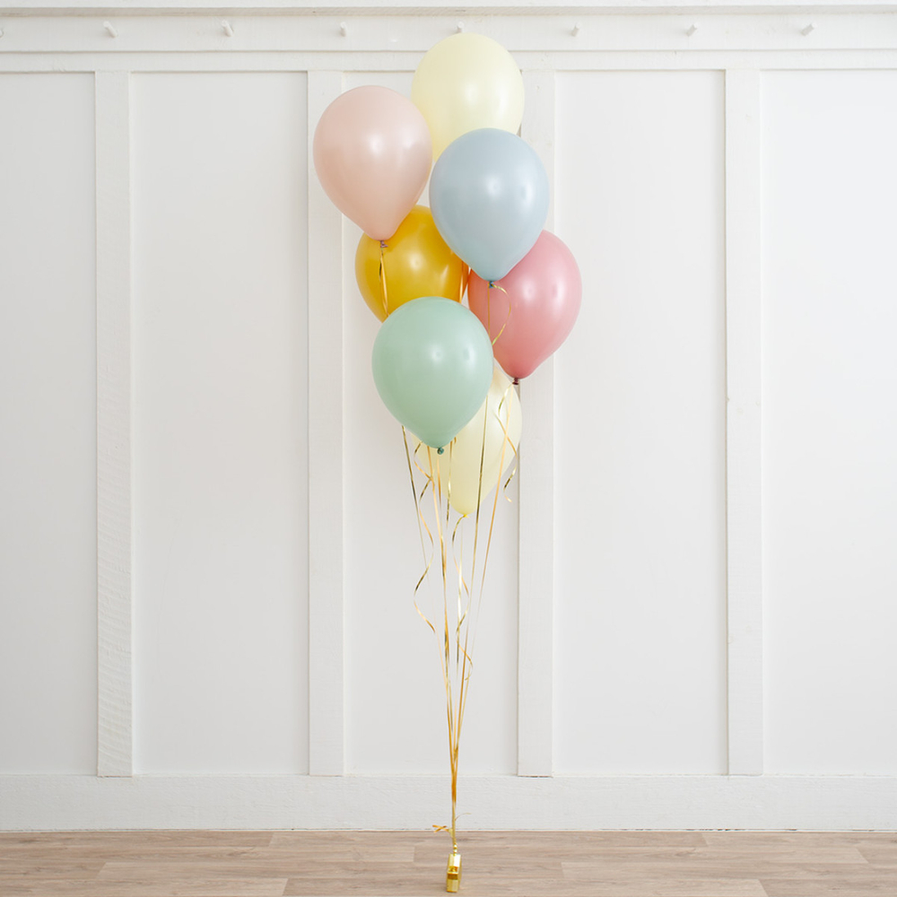 Фонтан шаров "Гармония пастели и золота"